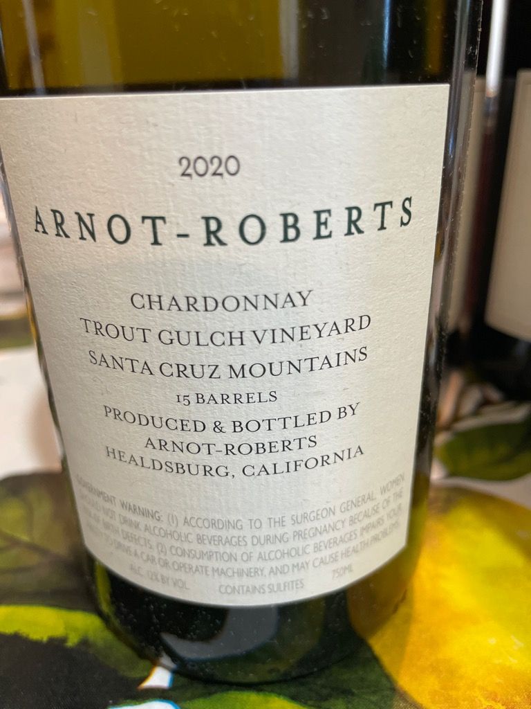 Arnot-Roberts 2020 Chardonnay Trout Gulch Vineyard