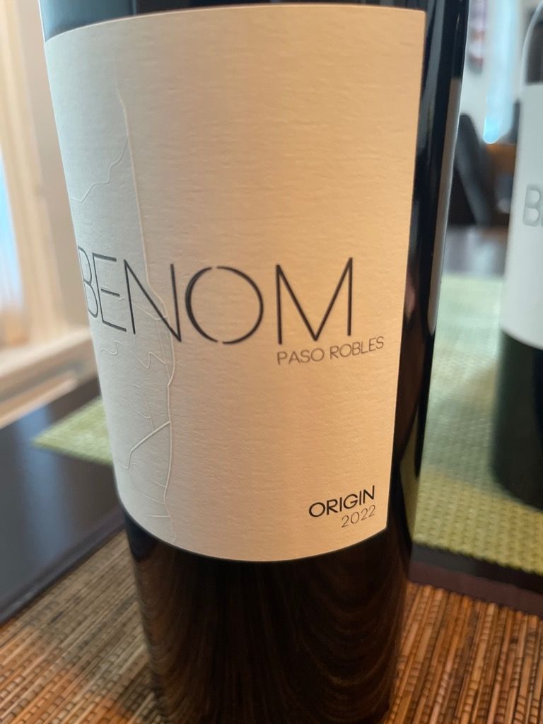 Benom Wines 2022 Origin