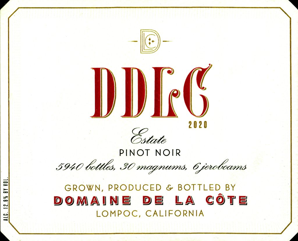 Domaine de la Côte 2020 Pinot Noir DDLC Estate