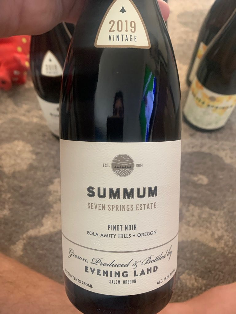 Evening Land Vineyards 2019 Pinot Noir Summum Seven Springs Vineyard