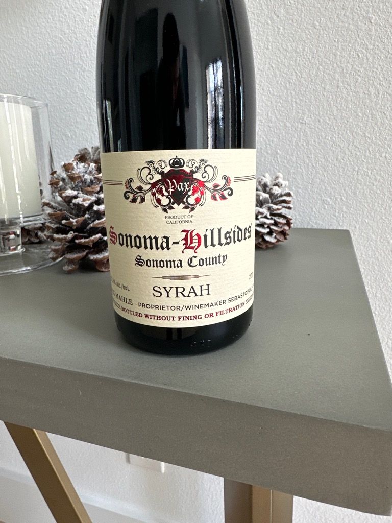 Pax 2021 Syrah Sonoma-Hillsides