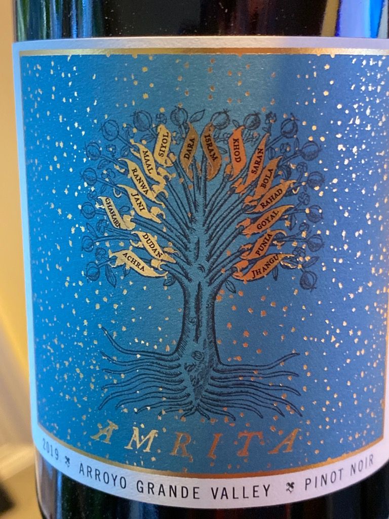 Rajat Parr Wine Club 2019 Pinot Noir Amrita Sans Soufre