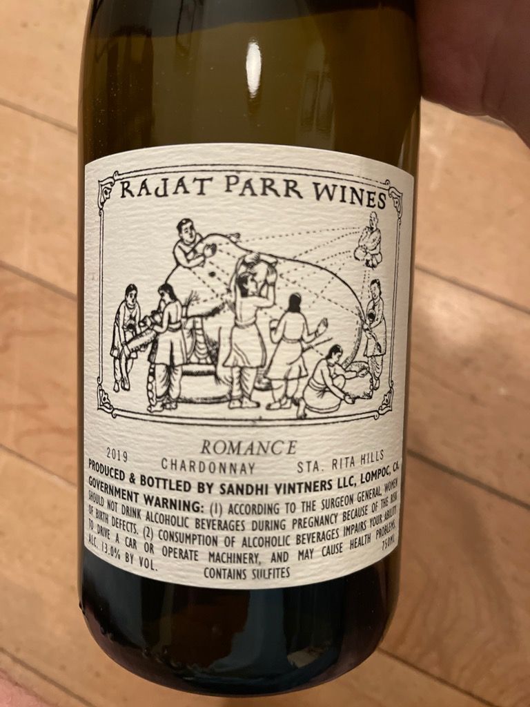 Rajat Parr Wine Club 2021 Chardonnay Romance