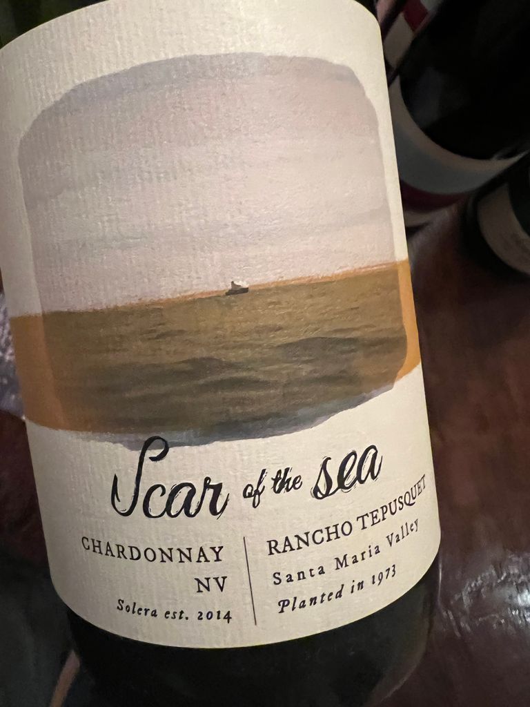 Scar of the Sea Wines 1001 Chardonnay Solera est. 2014 Rancho Tepusquet Vineyard
