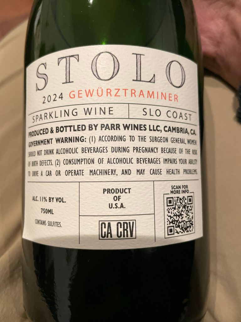 Stolo Family Vineyards 2024 Gewürztraminer Sparkling